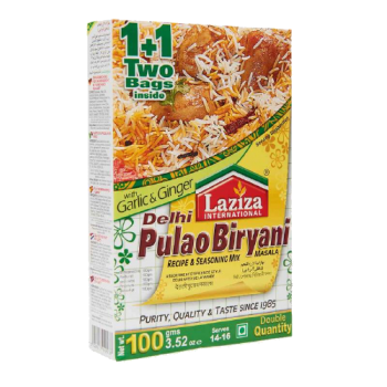 Laziza Delhi Pulao Biryani Masala with Garlic & Ginger Seasoning Mix 100g 