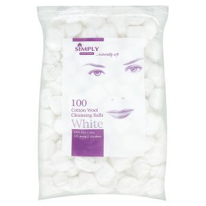 Simply Cotton 100 Cotton Wool Cleansing Balls