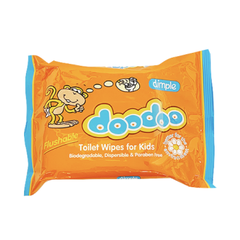 Dimple Doodoo Flushable Toilet Wipes for Kids 60pk 