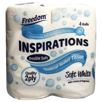 Freedom Inspirations Double Soft Quilted Toilet Tissue 4 Rolls
