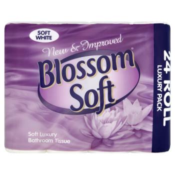 Blossom Soft White Luxury Bathroom Tissue 24 Rolls