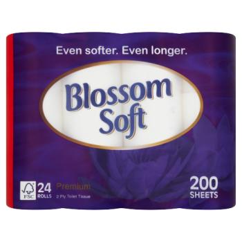 Blossom Soft Premium 2 Ply Toilet Tissue 24 Rolls