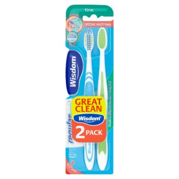 Wisdom Regular Fresh Firm Toothbrush 2 Pack