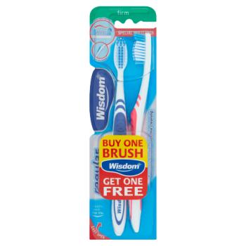 Wisdom Regular Plus Firm Toothbrush 2 Pack