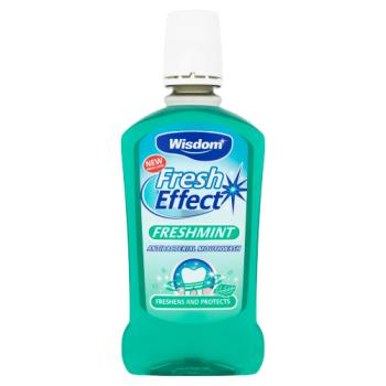 Wisdom Fresh Effect Freshmint Antibacterial Mouthwash 500ml