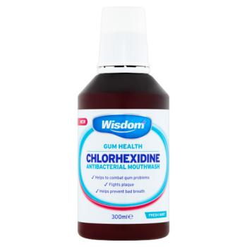 Wisdom Gum Health Chlorhexidine Antibacterial Mouthwash Fresh Mint 300ml