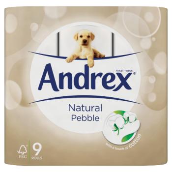 Andrex Natural Toilet Roll Tissue 9 Rolls