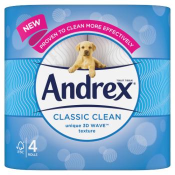 Andrex Classic Clean Toilet Tissue 4 Roll