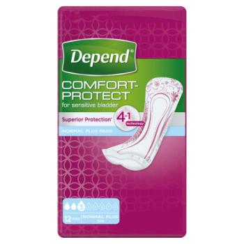 Depend® Normal Plus Incontinence Pads for Sensitive Bladder x12
