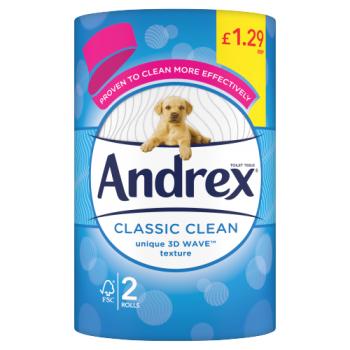 Andrex Classic Clean 2 Roll PMP £1.29