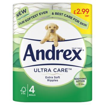 Andrex Ultra Care £2.99  4roll