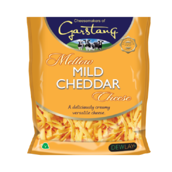 Dewlay Garstang Mellow Mild Cheddar Grated Cheese 200g