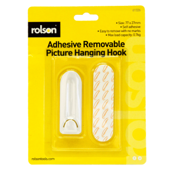 Rolson Adhesive Removable Picture Hanging Hook 