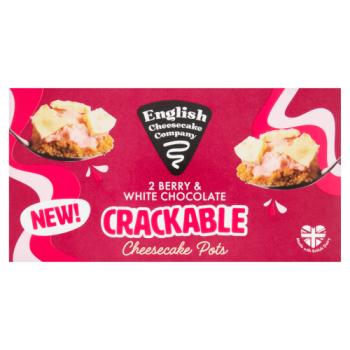English Cheesecake Company Berry & White Chocolate Cheesecake Pots 2 x 90g (180g)