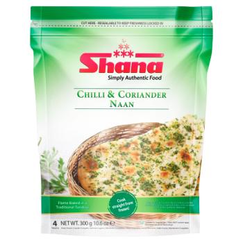 Shana Chilli & Corriander Naan 4s