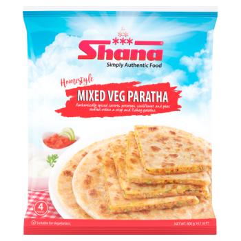 Shana Homestyle Mixed Veg Stuffed Paratha 4 Pieces 400g