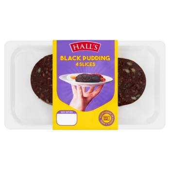 Hall's Black Pudding 4 Slices 200g