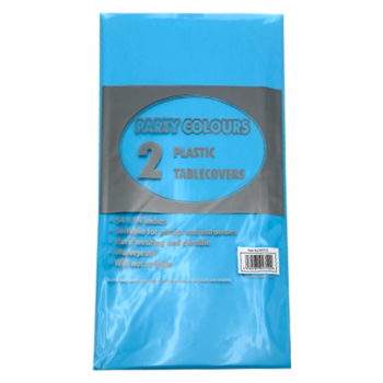 PPS Party Colours Blue Plastic Tablecovers 2pk 