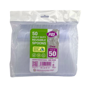 Heavy Duty Clear Spoons 50pk 