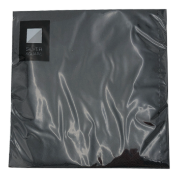 PPS Silver Square Black Napkins 