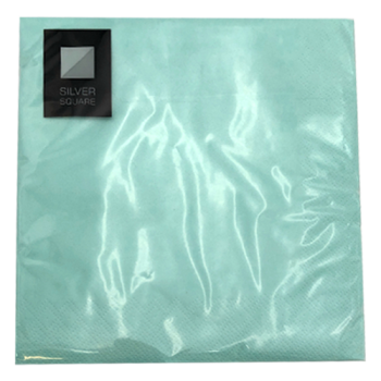 PPS Silver Square Teal Napkins 