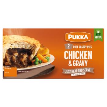 Pukka 2 Puff Pastry Pies Chicken & Gravy