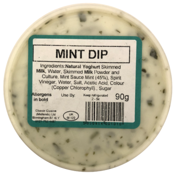 Classic Cuisine Birmingham Mint Yogurt Dip 90g 