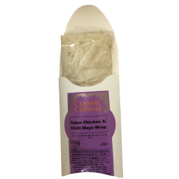 Classic Cuisine Birmingham Cajun Chicken & Chilli Mayo Wrap 150g 