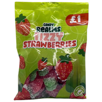 Candy Realms Fizzy Strawberries 160g PM £1 