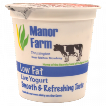 Manor Farm Low Fat Live Raspberry Yogurt 125g 