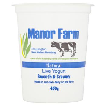 Manor Farm Natural Live Yogurt 450g