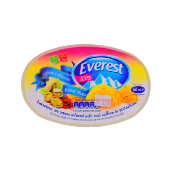 Everest Ices Saffron & Pistachio Kesar Pista Ice Cream 900ml 