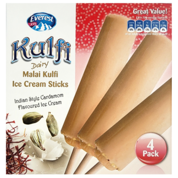 Everest Ices Kulfi Dairy Malai Ice Cream Sticks 4pk 