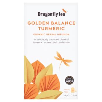 Dragonfly Tea 20 Golden Balance Turmeric Organic Herbal Infusion 34g