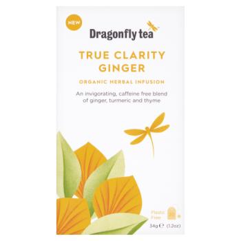 Dragonfly Tea True Clarity Ginger Organic Herbal Infusion 20 Tea Bags 34g
