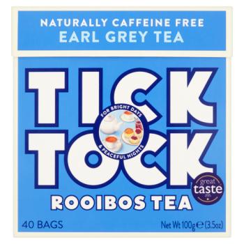 Tick Tock Rooibos Earl Grey Tea 40 Bags 100g