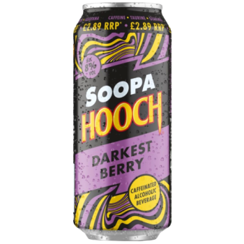 Soopa Hooch Darkest Berry Caffeinated Alcohlic Beverage 440ml PM £2.89 