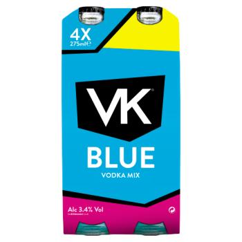 VK Blue Vodka Mix 4 x 275ml