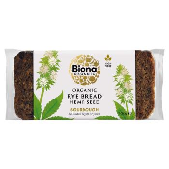 Biona Organic Sourdough Rye Bread Hemp Seed 500g