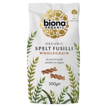 Biona Organic Spelt Fusilli Wholegrain 500g