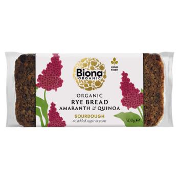 Biona Organic Sourdough Amaranth & Quinoa Rye Bread 500g