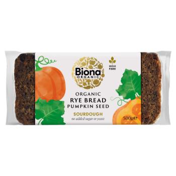 Biona Organic Sourdough Pumpkin Seed Rye Bread 500g