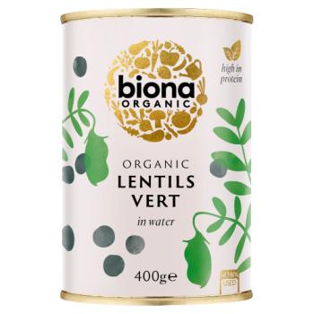 Biona Organic Lentils Vert in Water 400g