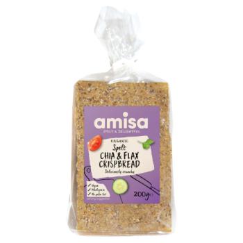 Amisa Spelt Crispbread - Chia & Flax Se
