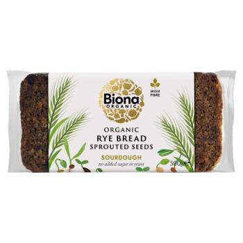 Biona Organic Rye Bread Sprouted Seeds 500g