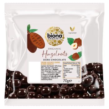 Biona Dark Choc Covered Hazels