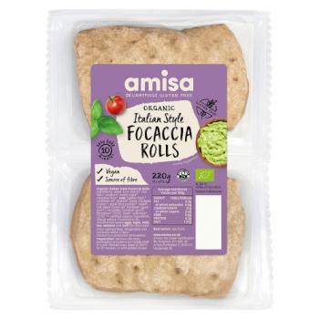 Amisa Organic Italian Style Focaccia Rolls 220g