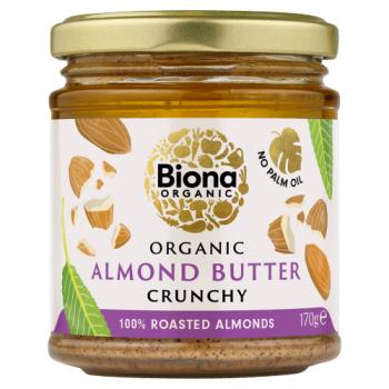 Biona Organic Almond Butter Crunchy 170g