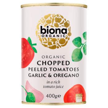 Biona Tomatoes Chopped With Garlic & Or