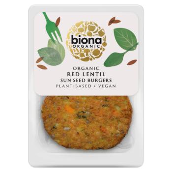Biona Organic Red Lentil Sun Seed Burgers 160g